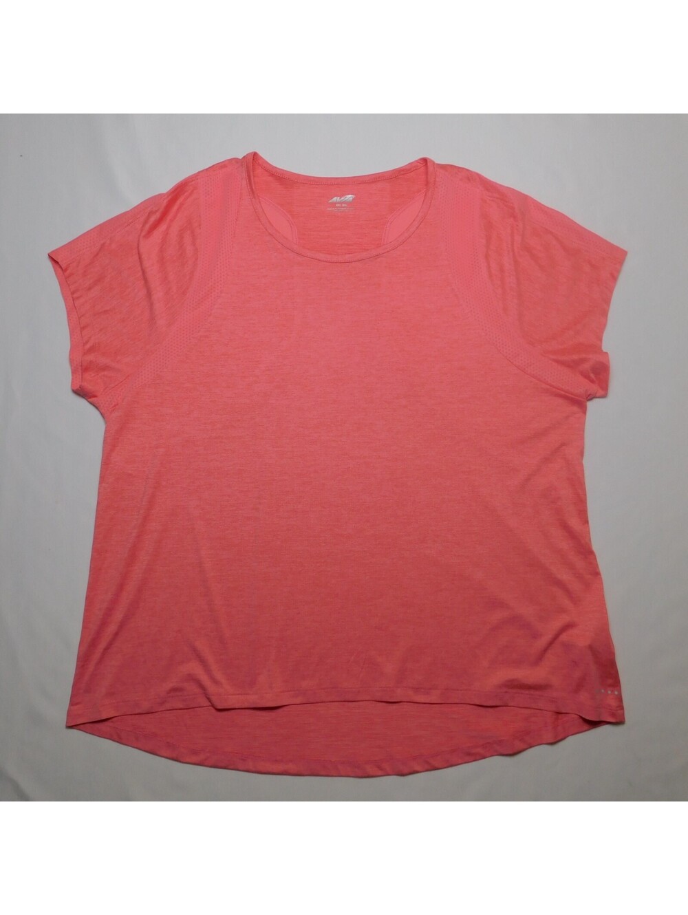 AVIA Women’s Performance T-Shirt Size XXL 20 Pink Coral Space Dye Athletic Tee